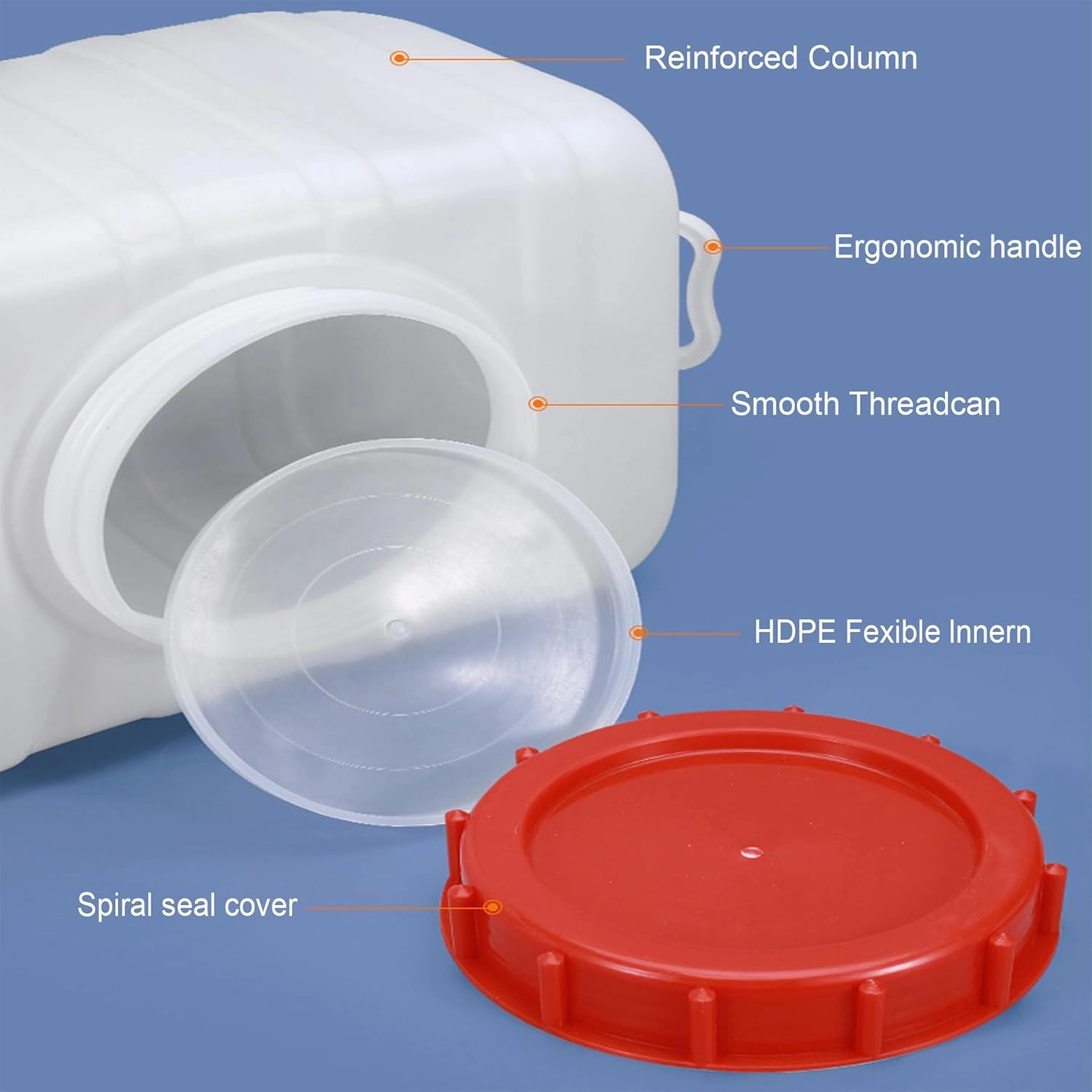 Water Container with Spigot, 13/21/29/52 Gallon Large Capacity Water Storage Carrier Jug Portable Water Tank for Vehicle, Car, Outdoor, Hiking, Emergency, Camping(Size:110L/29Gallon)