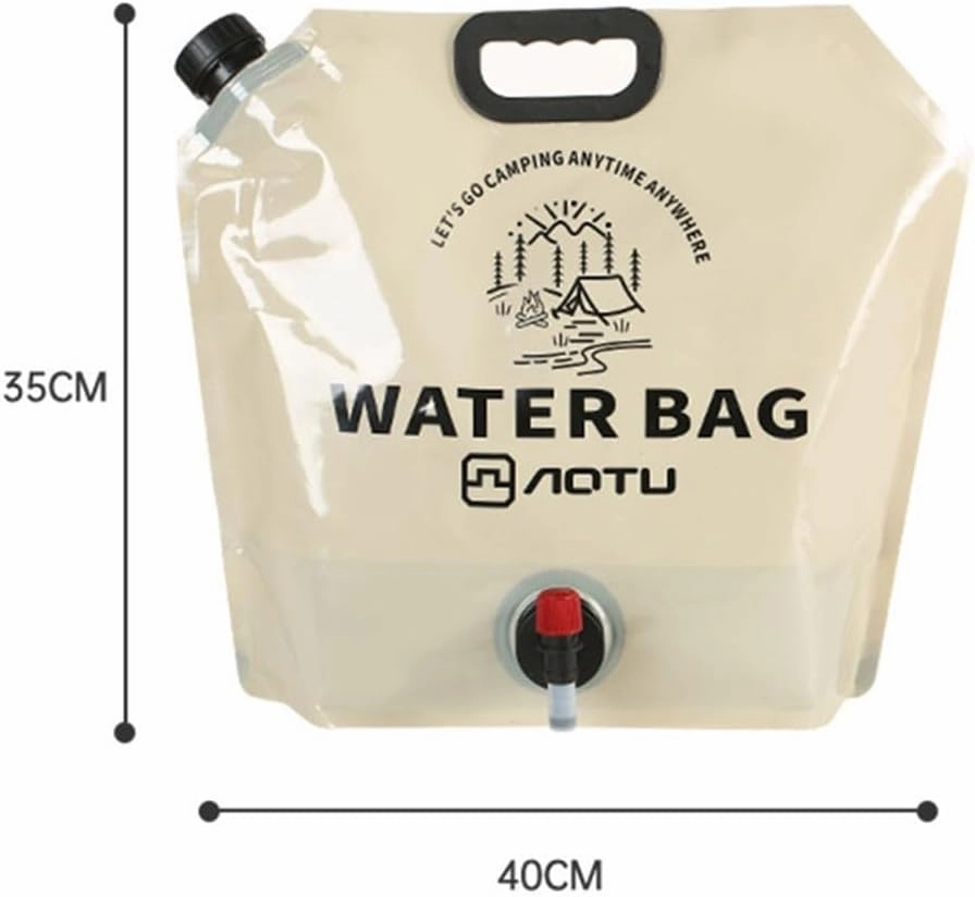 Wear Resistant 9L Portable Water Storage Solution Essential Gear for Camping Enthusiasts (9L Khaki)