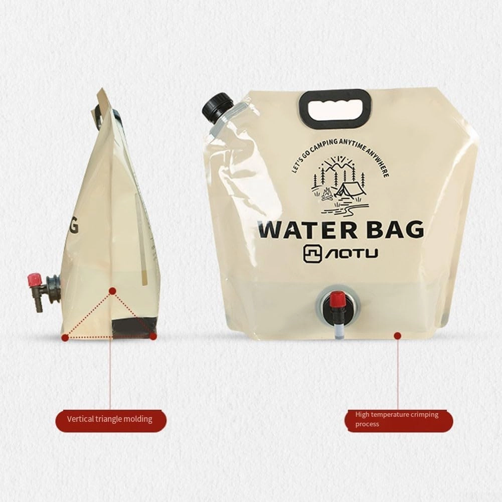 Wear Resistant 9L Portable Water Storage Solution Essential Gear for Camping Enthusiasts (9L Khaki)