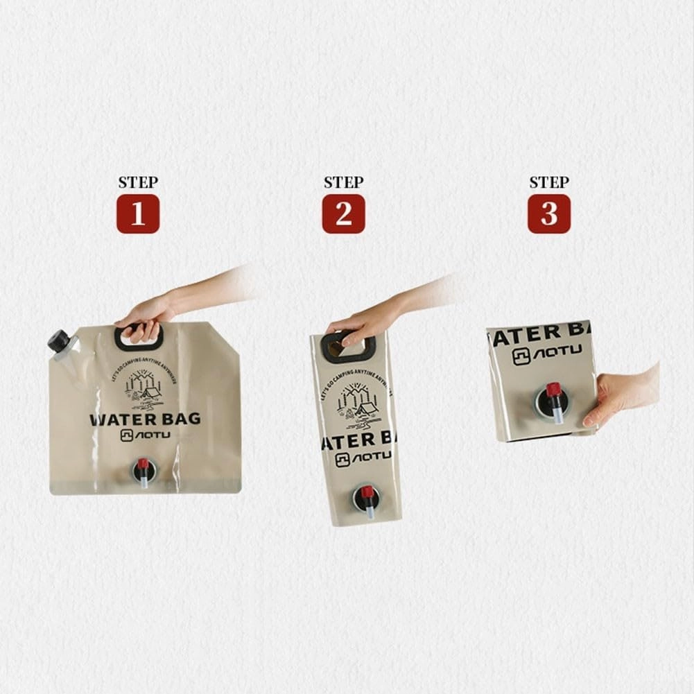 Wear Resistant 9L Portable Water Storage Solution Essential Gear for Camping Enthusiasts (9L Khaki)