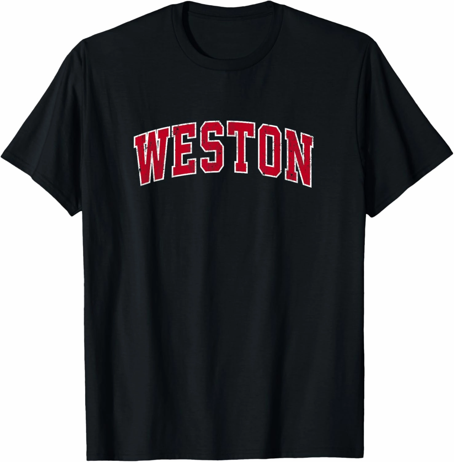Weston Connecticut CT Vintage Sports Design Red Design T-Shirt