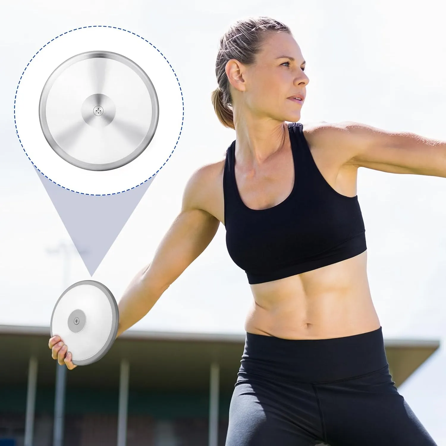 Wettarn 1 kg Sports Training Discus Man Women Discus Track and Field Discuses Track and Field Equipment