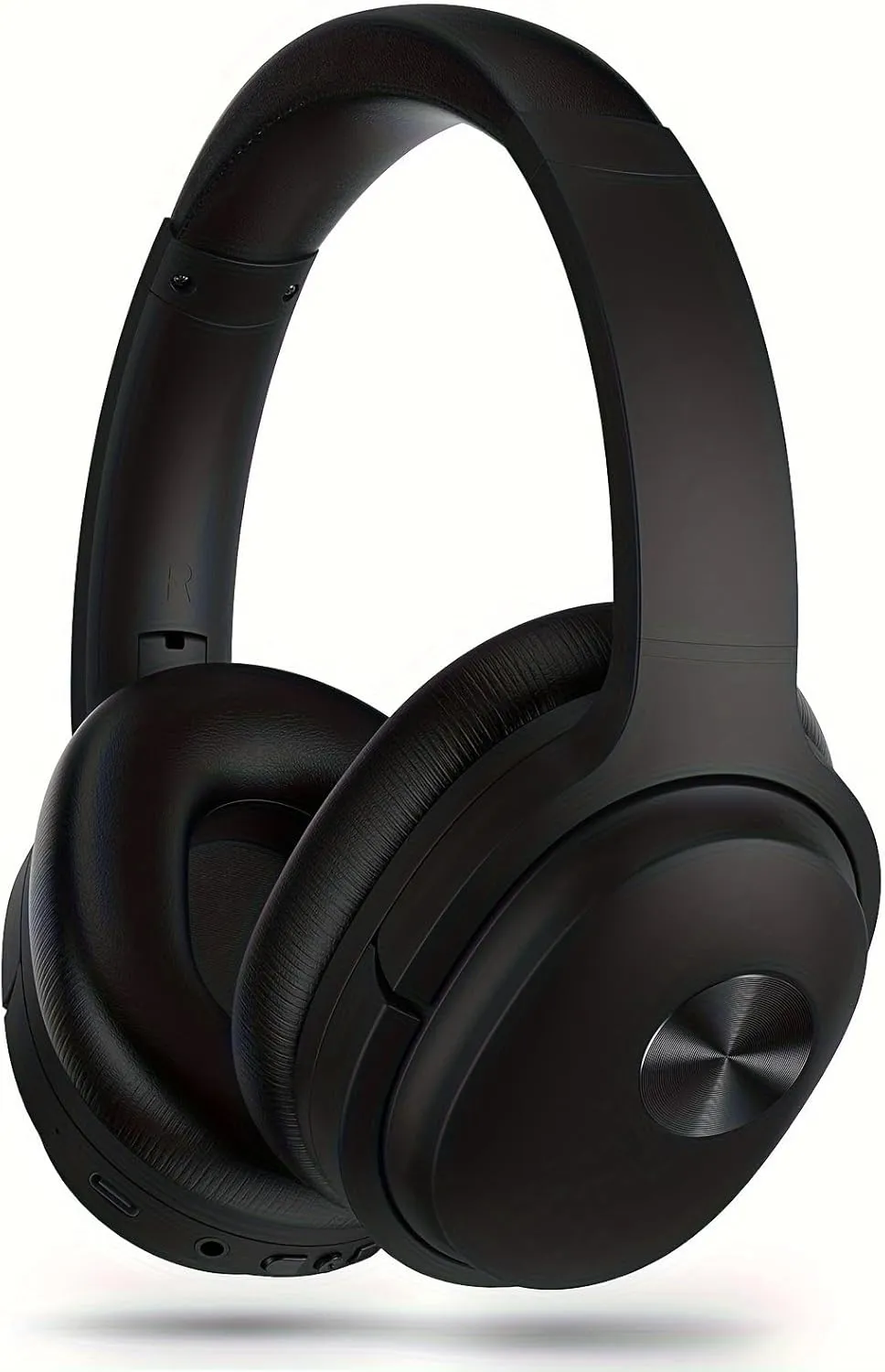 Wireless Over-Ear Headphones, Active Noise Cancelling, Multiple Microphones for Enhanced Calls, Deep Bass, Black