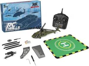 WL K170 RC Helicopter for Adults, UH-60L 170 2.4G 4CH Brushless Motor Flybarless RC Helicopter, Outdoor Hobby RC Toy Model, Throttle Adjustable (RTF Version)