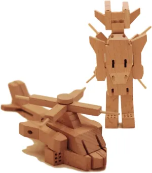 WooBot - Wooden Robot Transforms into a Helicopter
