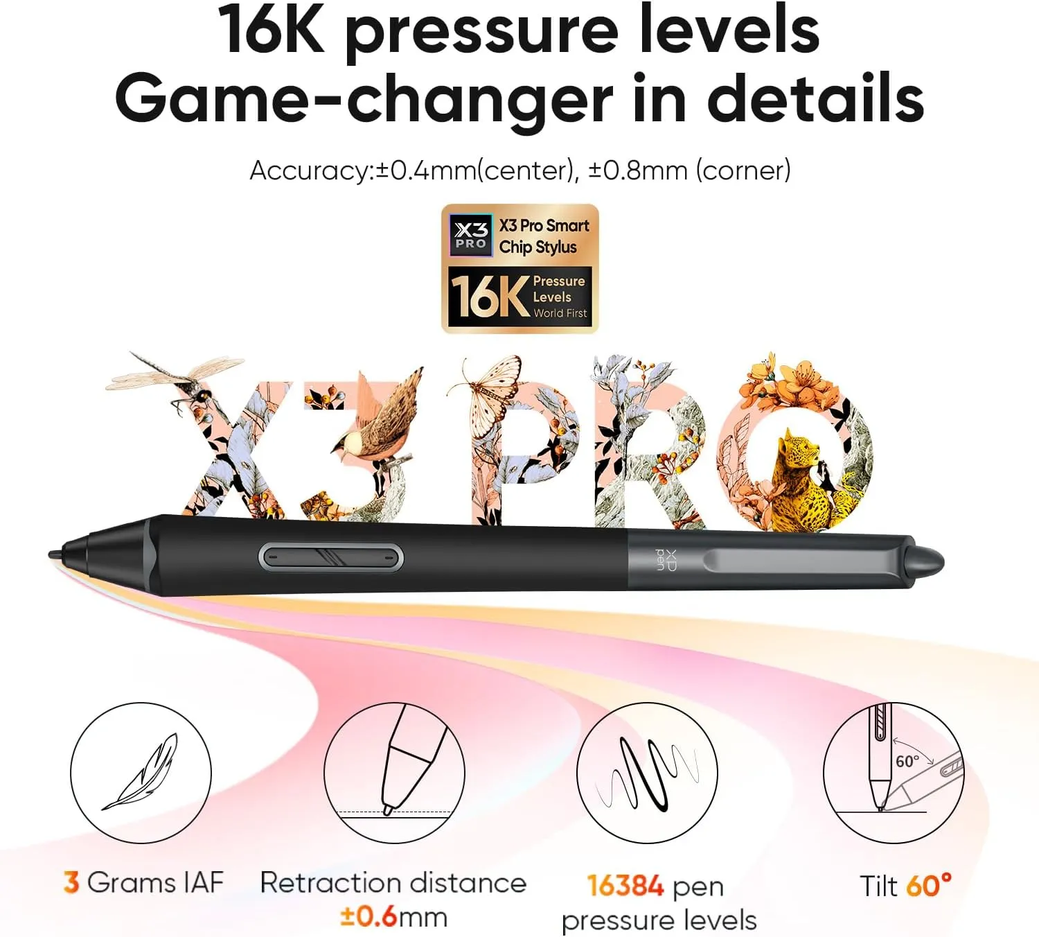 XPPen Artist Pro 16 Gen2 2.5K 16 inch QHD Drawing Tablet with Full Laminated Anti-Glare Screen 16384 Pressure Levels X3 Pro Battery-Free Stylus 159% sRGB Tilt Graphic Drawing Tablet with Mini Keydial