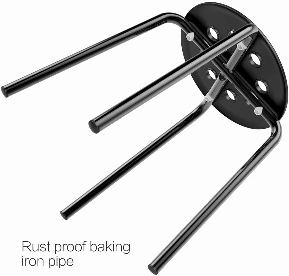 Yaheetech 17.3in Height Portable Plastic Stools Backless Round Top Kitchen Home, Garden & Living Pack of 5 Black