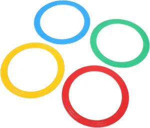 Yardwe 4pcs Acrobatic Performance Rings Set Juggling Rings for Circus Training Lightweight Portable Props for Skill Enhancement Unique Design for Audience Engagement for Juggling