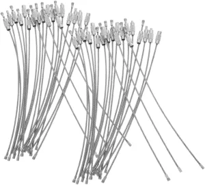 YARNOW 100PCS Durable Screw Lock Cable Key Rings for Keys Luggage Tags Kitchen Utensils Weather Resistant Versatile for Daily Use and Adventures