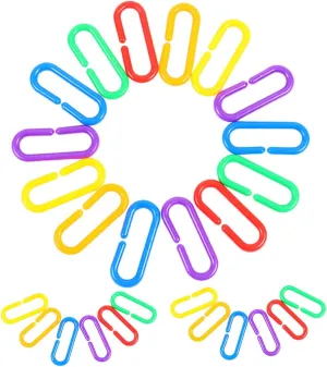 YARNOW 360Pcs Colorful C Clips Chain Links Creative Geometric Linking for Educational DIY Versatile Play for Classroom and Learning Activities