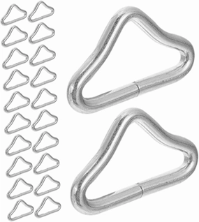 YARNOW 70pcs Heavy Duty Trampoline Triangle Buckle Clips Erosion Resistant V Rings for Secure Connection Quick Setup for Outdoor Use Durable Metal Rings for Replacement and Repair