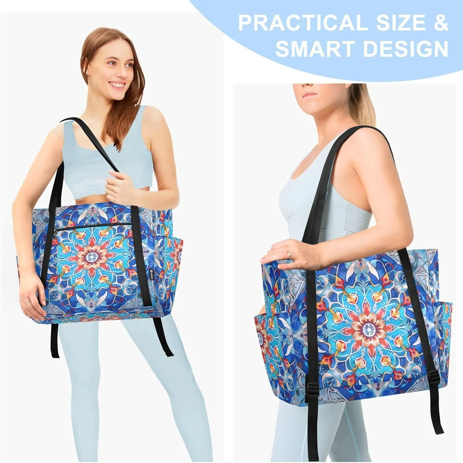 Yoga Mat Bag for Women Adjustable Yoga Mat Carrier Bag with Pockets