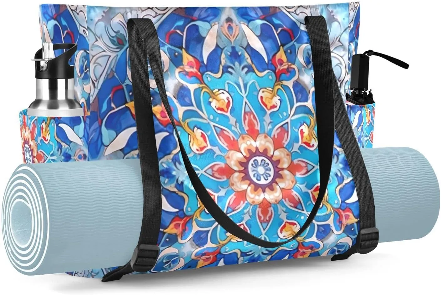 Yoga Mat Bag for Women Adjustable Yoga Mat Carrier Bag with Pockets