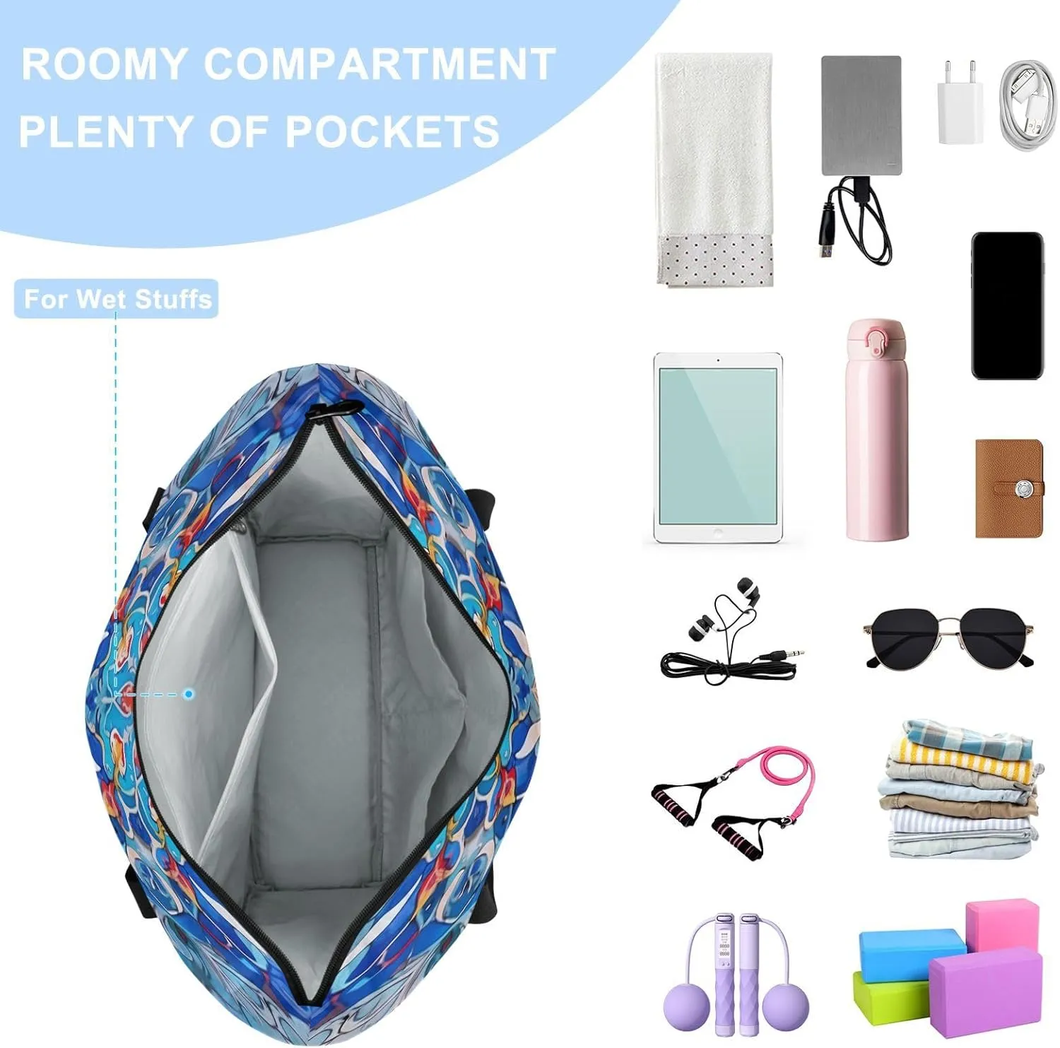 Yoga Mat Bag for Women Adjustable Yoga Mat Carrier Bag with Pockets