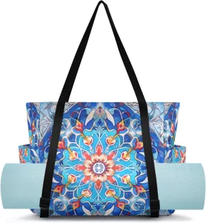 Yoga Mat Bag for Women Adjustable Yoga Mat Carrier Bag with Pockets