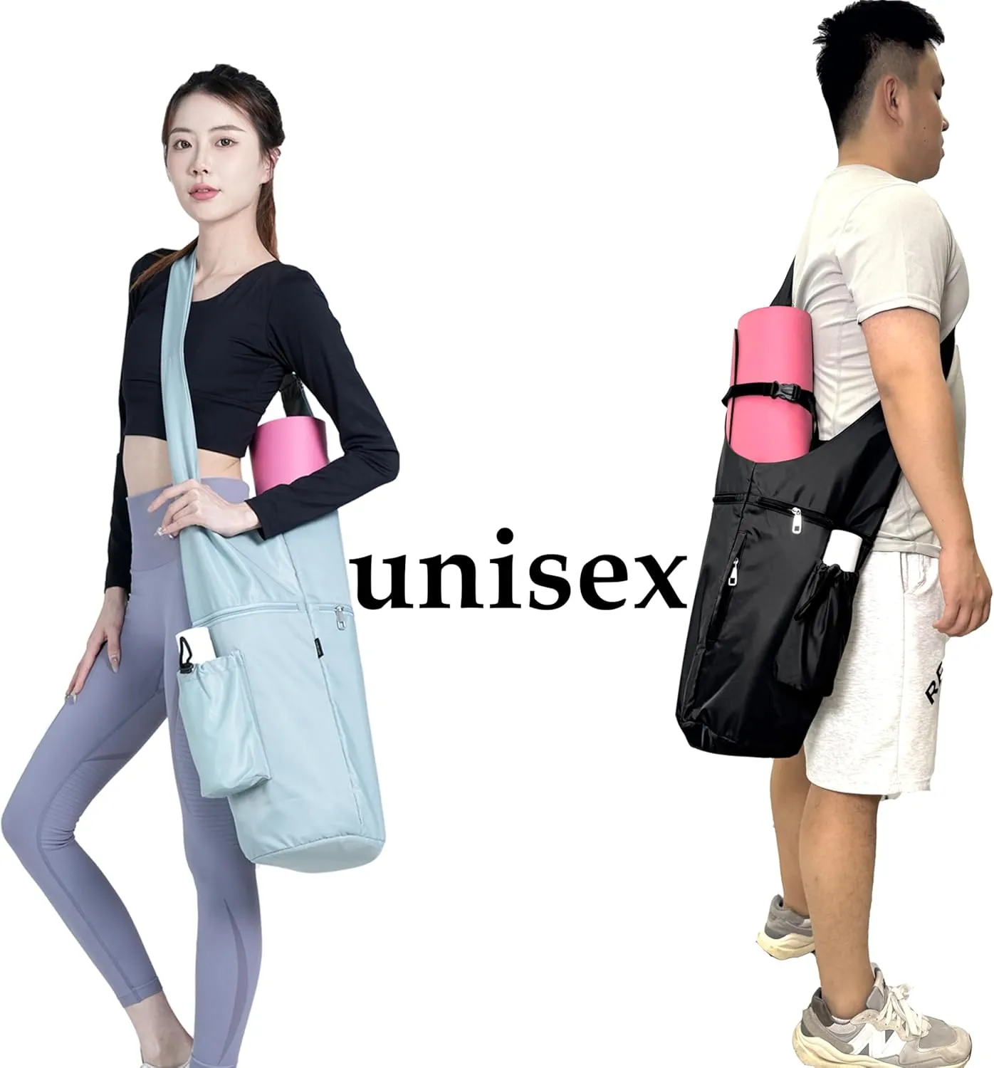 Yoga Mat Bag, with Protective Layer& Water Bottle Pocket and Big Wet Pocket & Yoga strap & Large Capacity,Stylish & Functional Fitness Mat And Essential items for Women & Men