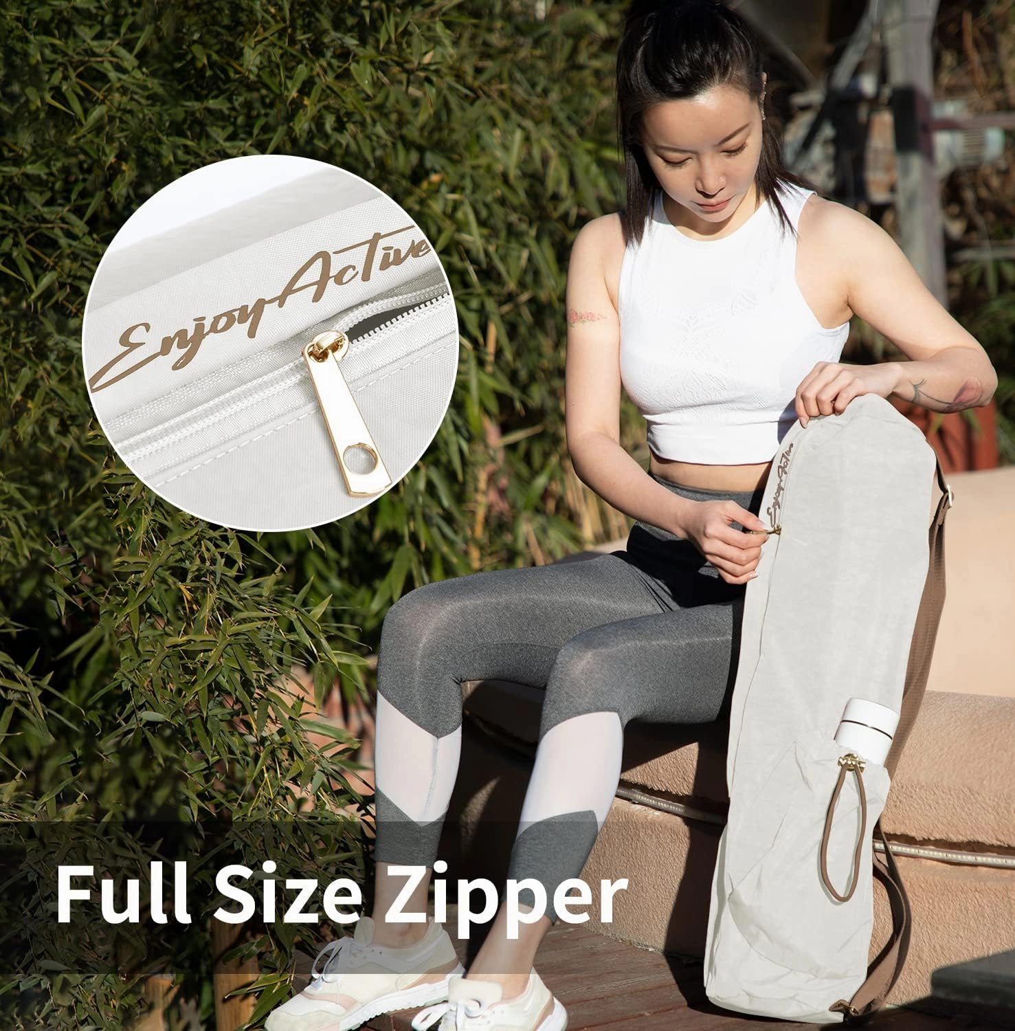 Yoga Mat Bag | Premium, Waterproof, Multi Pockets, Adjustable Strap | 2 size for 1/4" or 1/2" Thick Yoga Mat Carrier | Perfect Yoga Bag to Gym Class Beach Park Travel for Women & Men