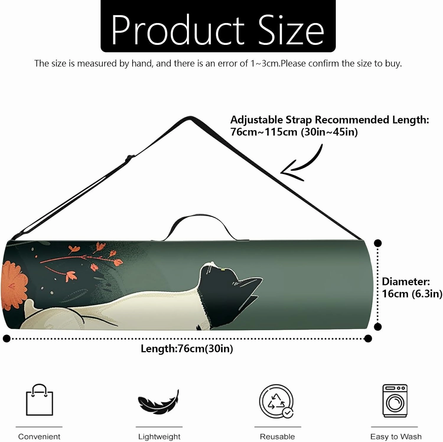 Yoga Mat Bag for Women Men