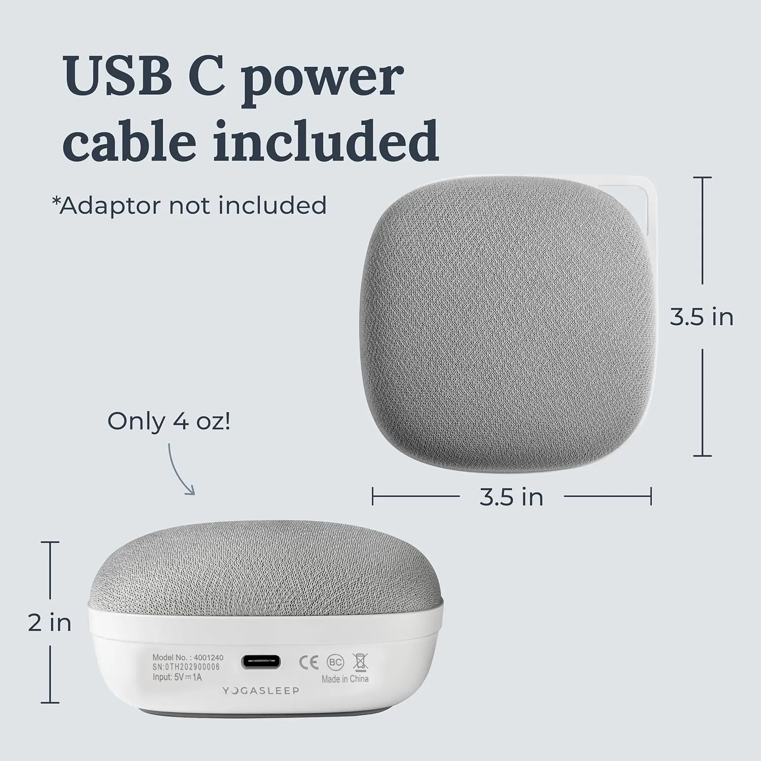 Yogasleep Travelcube Portable White Noise Machine with Timer & 6 Soothing Natural Sounds, Noise Canceling for Office Privacy & Meditation, Sleep Therapy for Adults & Baby, Must Have Registry Gift