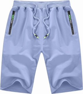 YTD Men's Shorts Casual Classic Fit Drawstring Summer Beach Shorts with Elastic Waist and Pockets