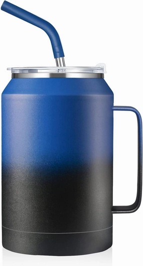 Zenbo 32 oz Mug Tumbler – Stainless Steel Vacuum Insulated Mug with Handle,Lid and Straw,Keeps Drinks Cold up to 36 Hours – Sweat-Proof Body, Dishwasher Safe