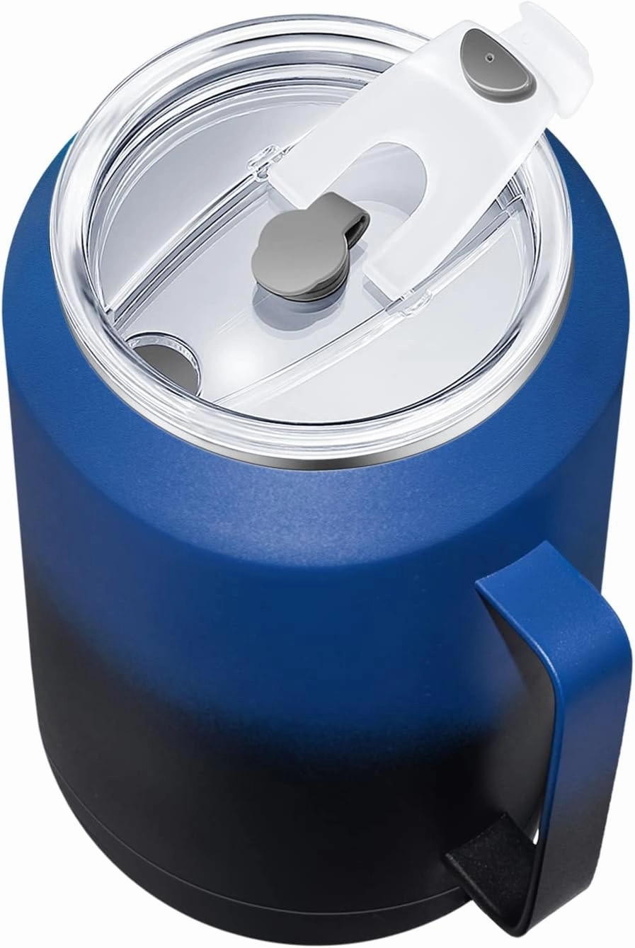 Zenbo 32 oz Mug Tumbler – Stainless Steel Vacuum Insulated Mug with Handle,Lid and Straw,Keeps Drinks Cold up to 36 Hours – Sweat-Proof Body, Dishwasher Safe
