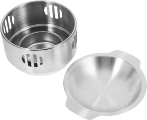 Zerodeko 1 Set Stainless Steel Camping Cooking Pot with Stove Food Grade Cookware Lightweight Portable Design for Outdoor Cooking Skid Base for Use