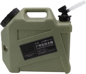 Zerodis Water Storage Carrier, Portable Water Container with Spigot Household Multifunction Storage Bucket for Camping Hiking Picnic BBQ(OD Green)